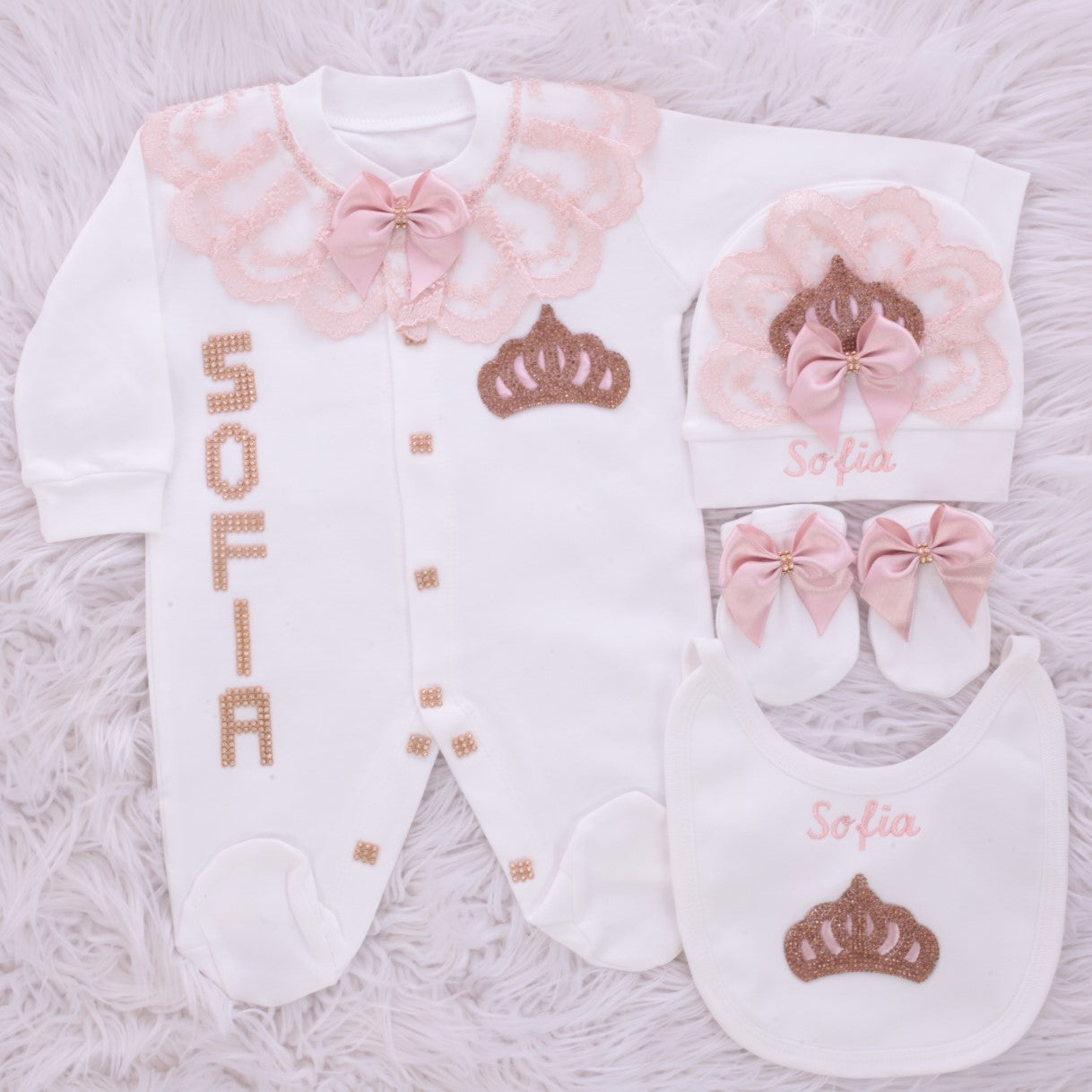 Majestic Pink Lace Princess Set