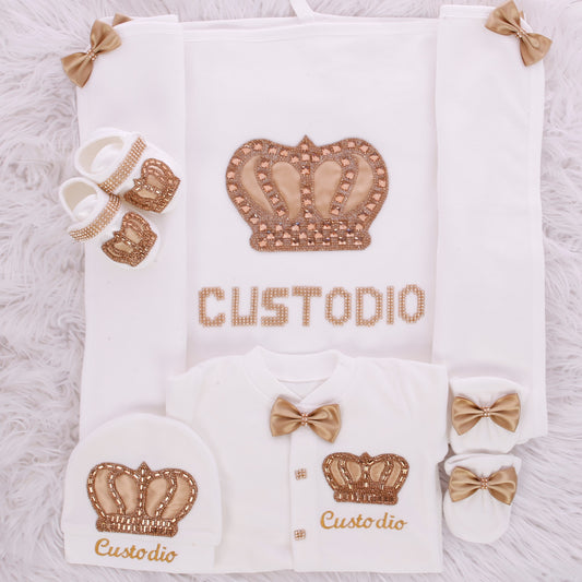 Luxurious Golden Crown Baby Set