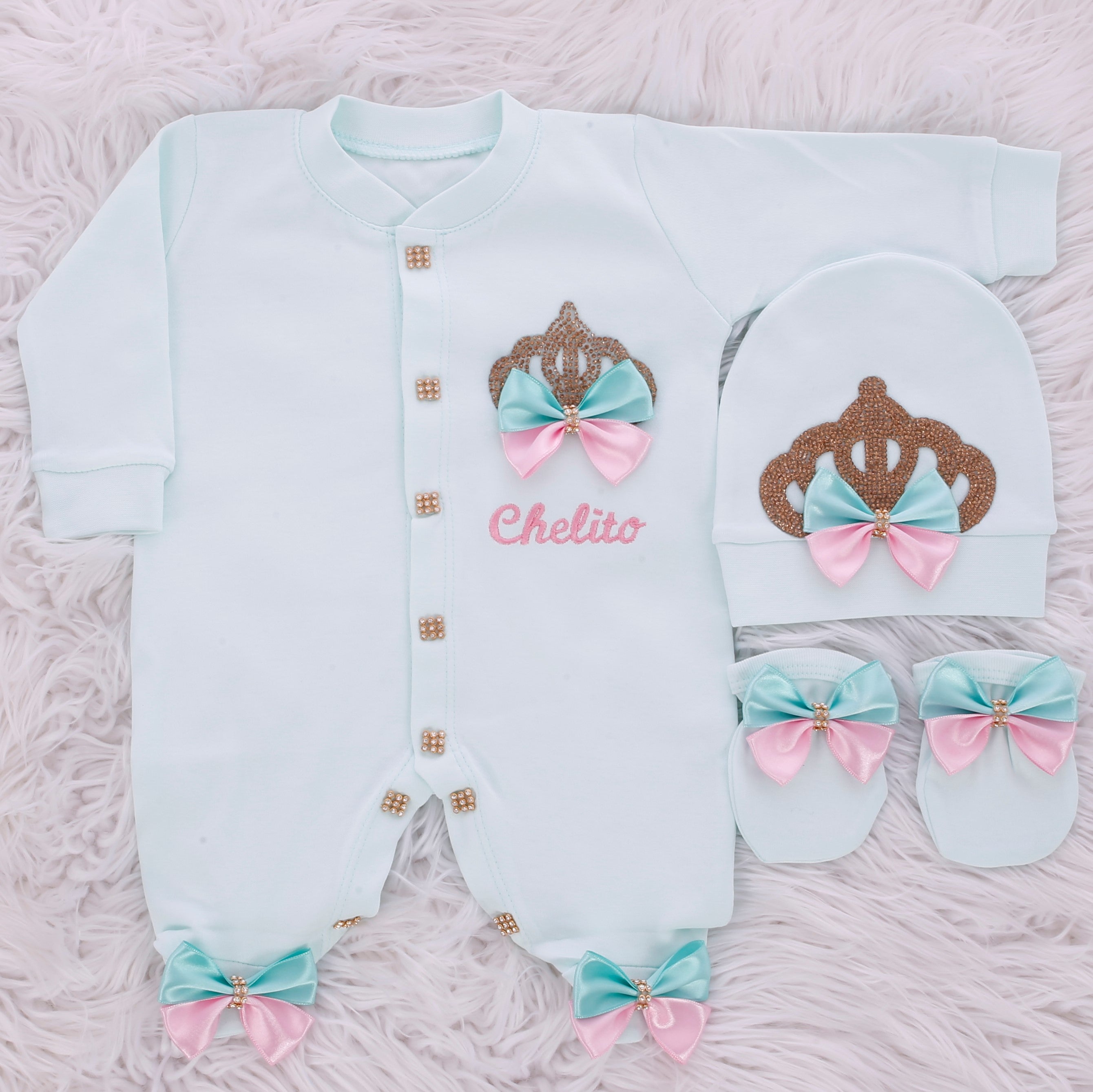 Sweet Mint Royale Newborn Set