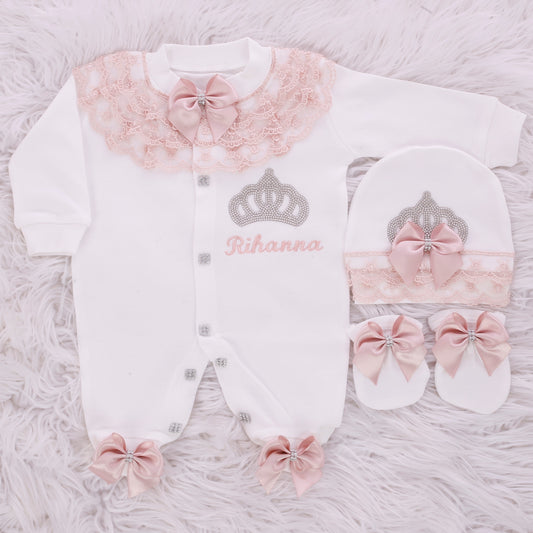 Conjunto de encaje de princesa Blush Dreams