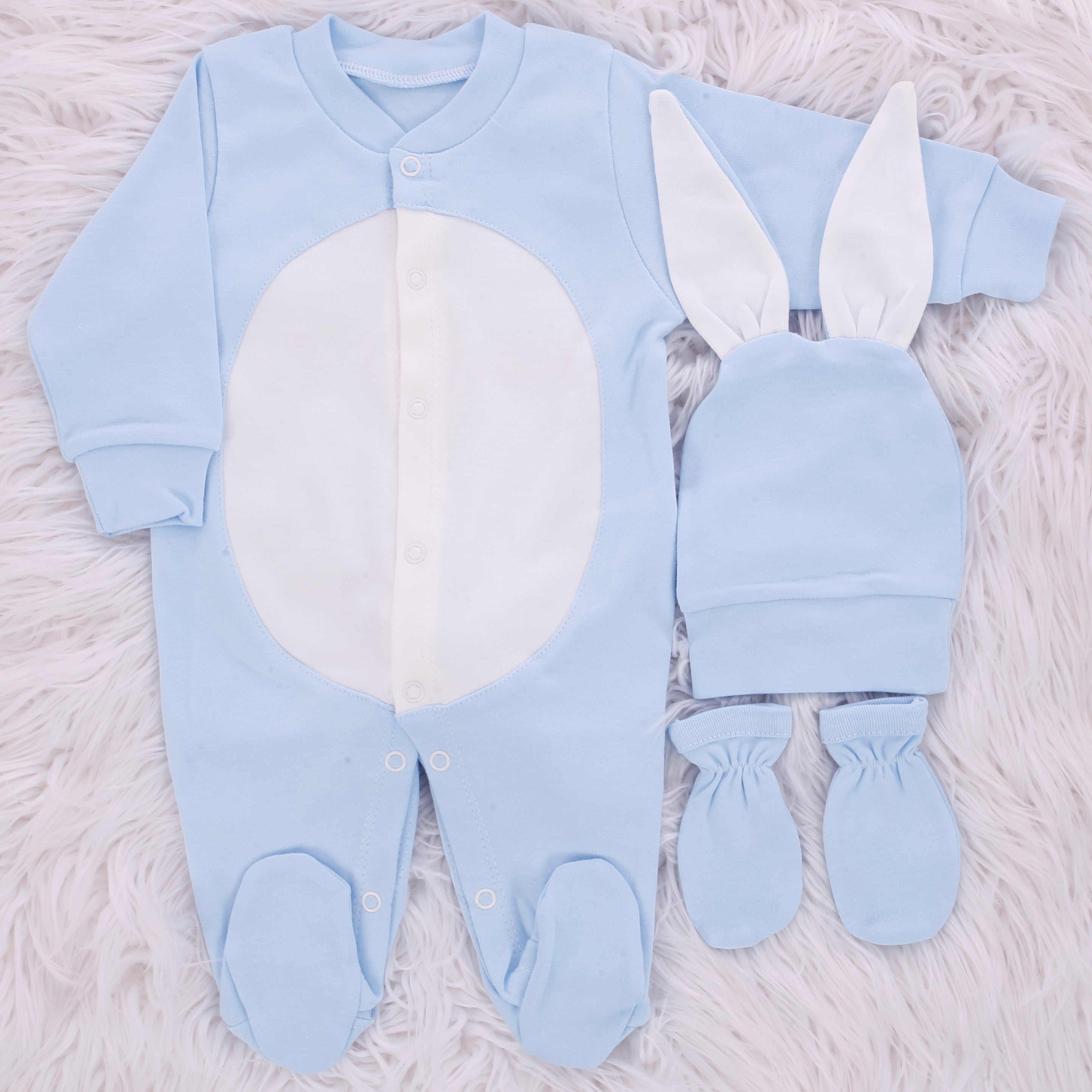 Sweet Bunny Blue Newborn Set