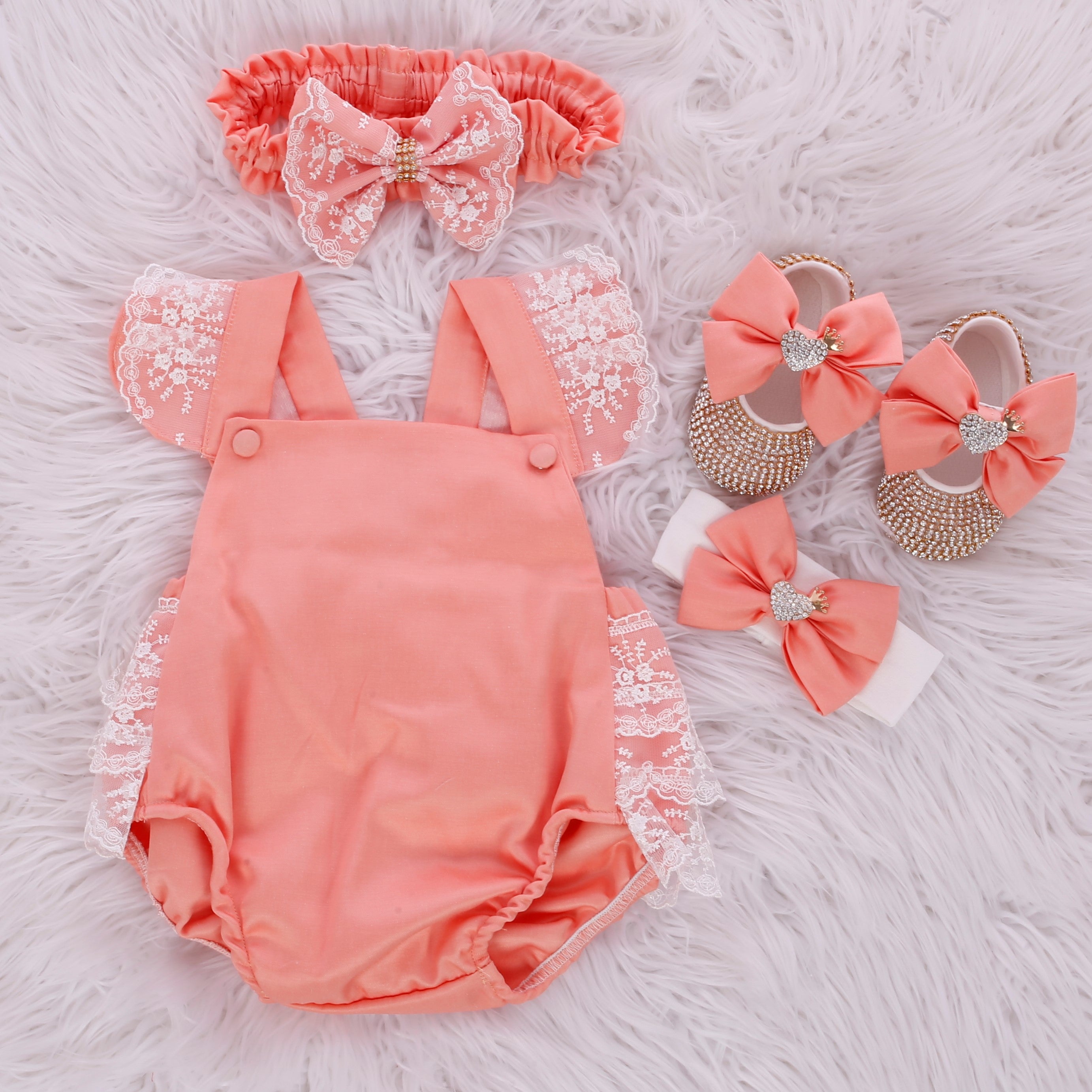 Peach Princess Lace Set