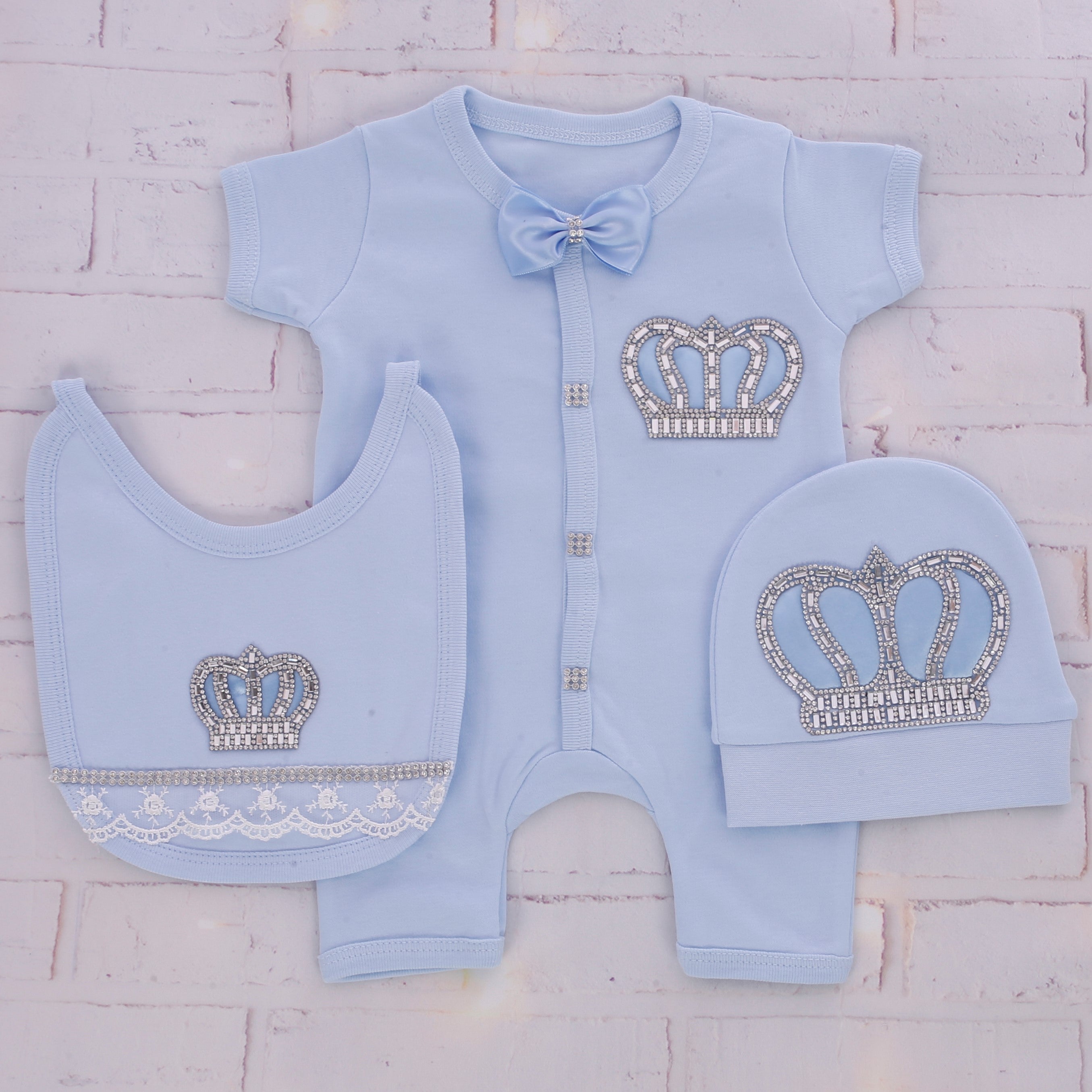 Blue Empress Crown Baby Set