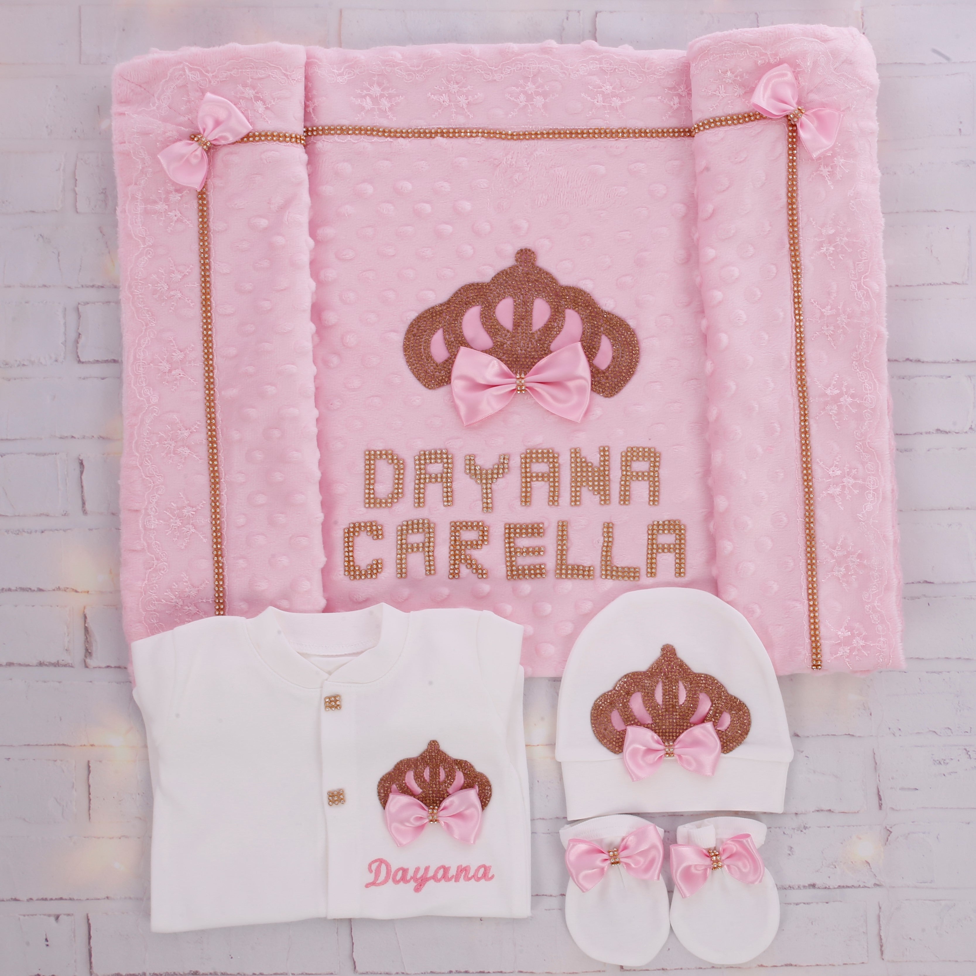 Pink Queen Layette Set