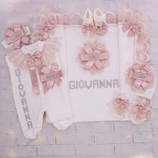 White and Pink Wonderland Baby Set