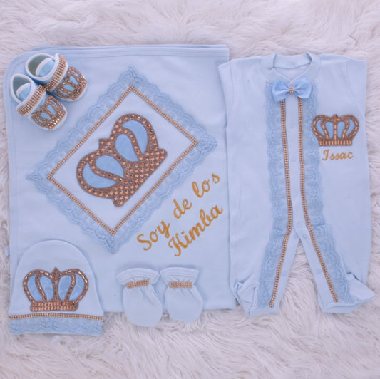 Azure Royalty Newborn Ensemble Set