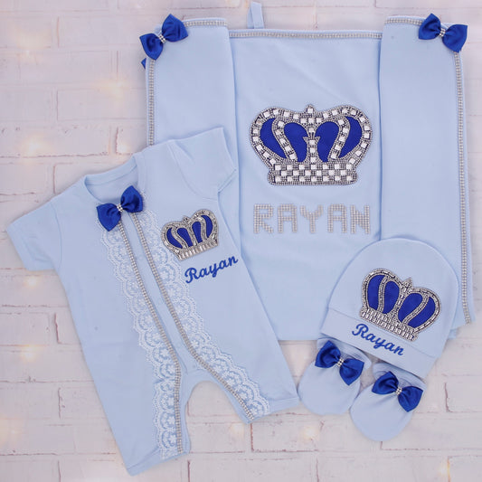 Prince's Sapphire Jewel Baby Boy Set