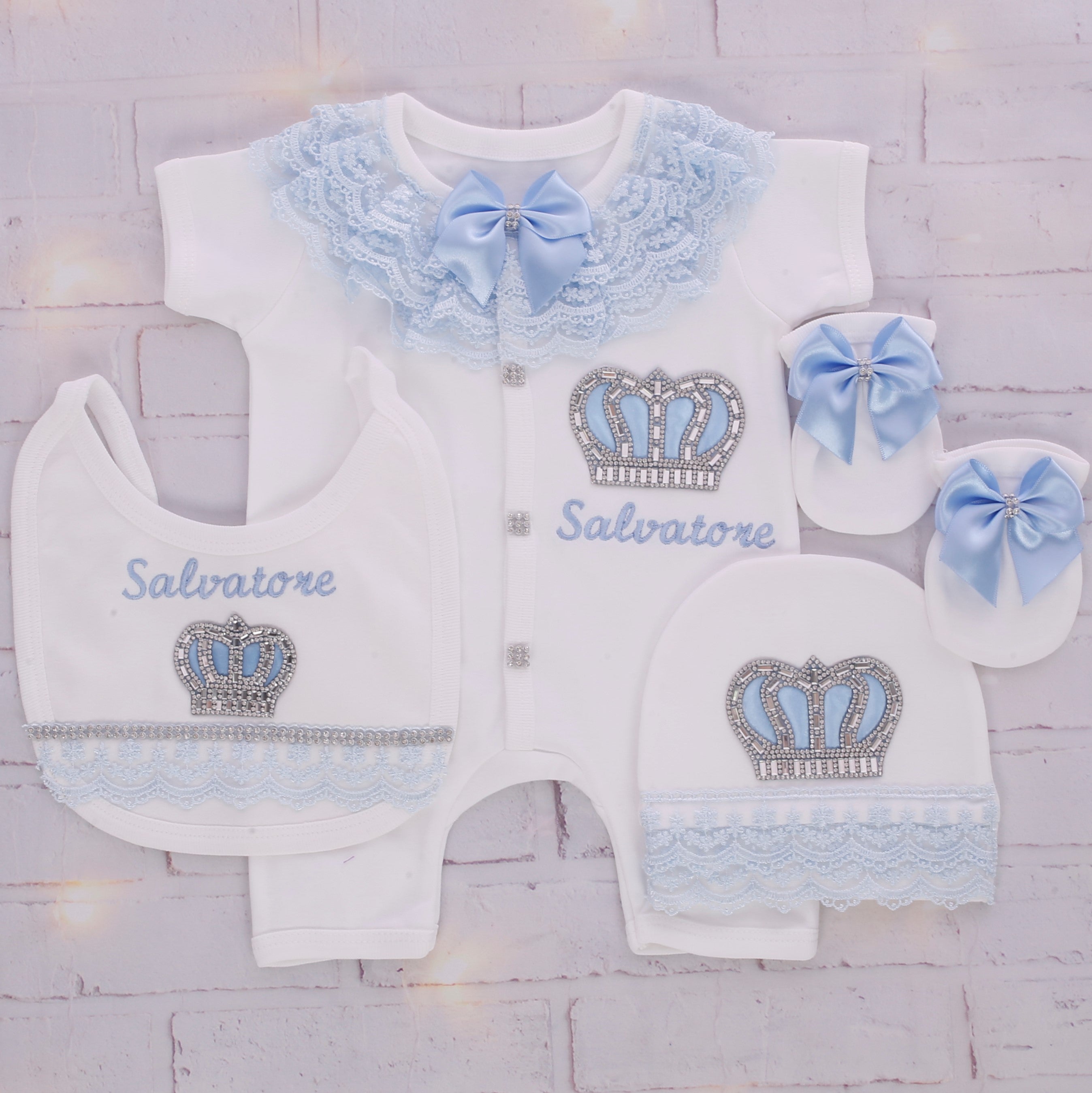 White & Blue Petal Majesty Set