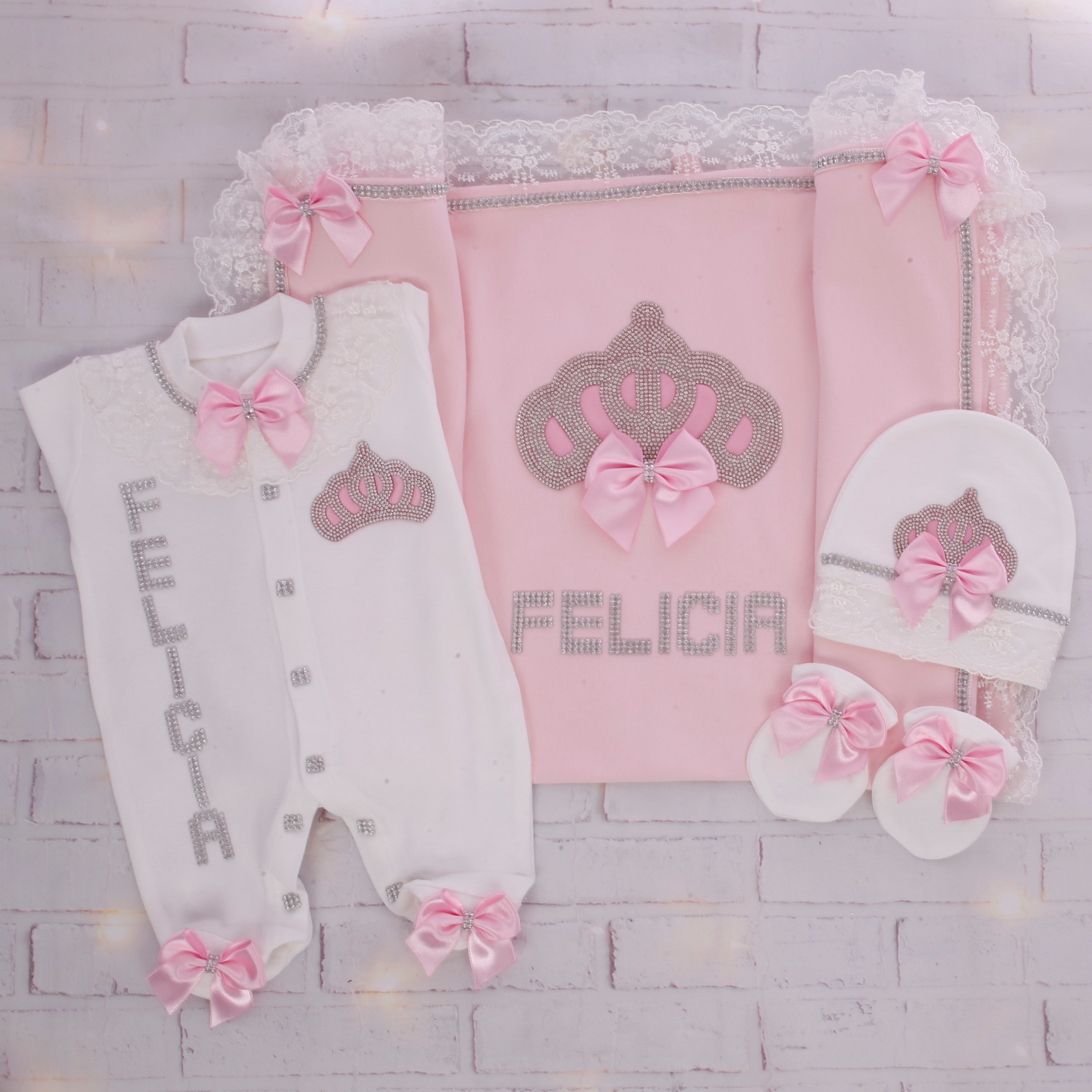 Gorgeous White and Pink Adorable Princess Set