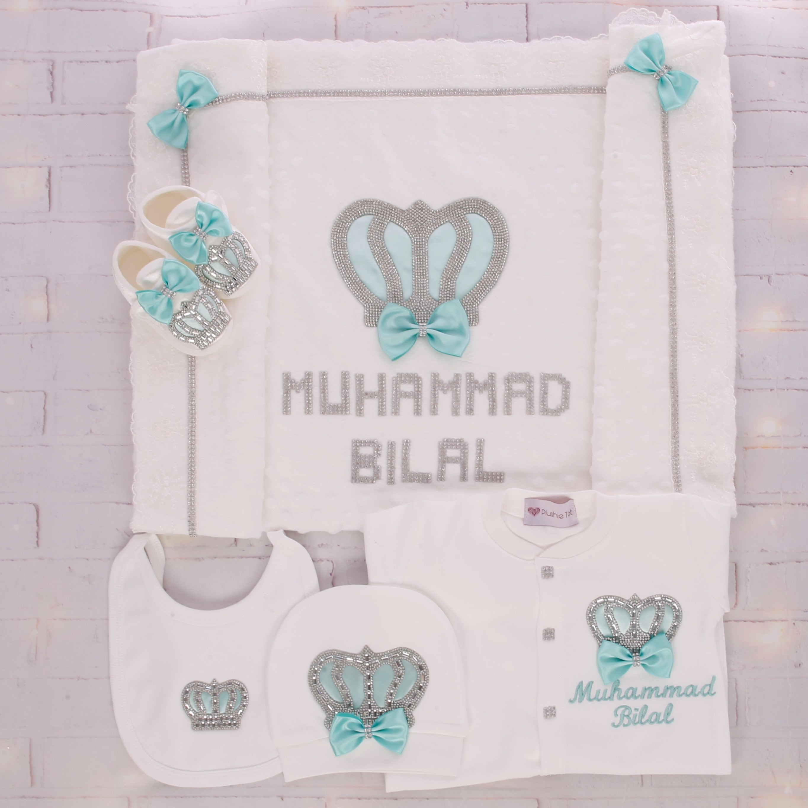 Turquoise Royal Crown Baby Set