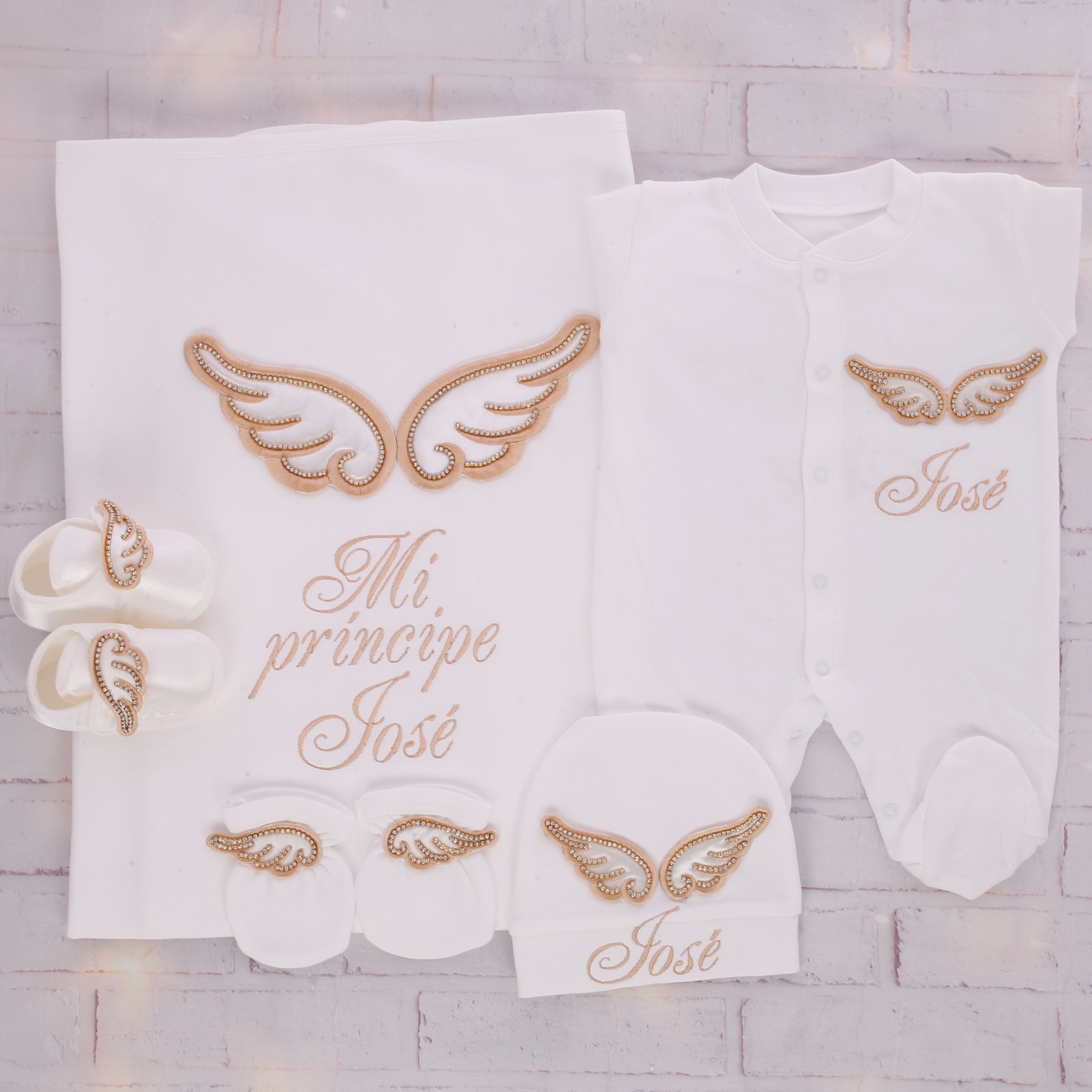 Heavenly Gold Angel Baby Set