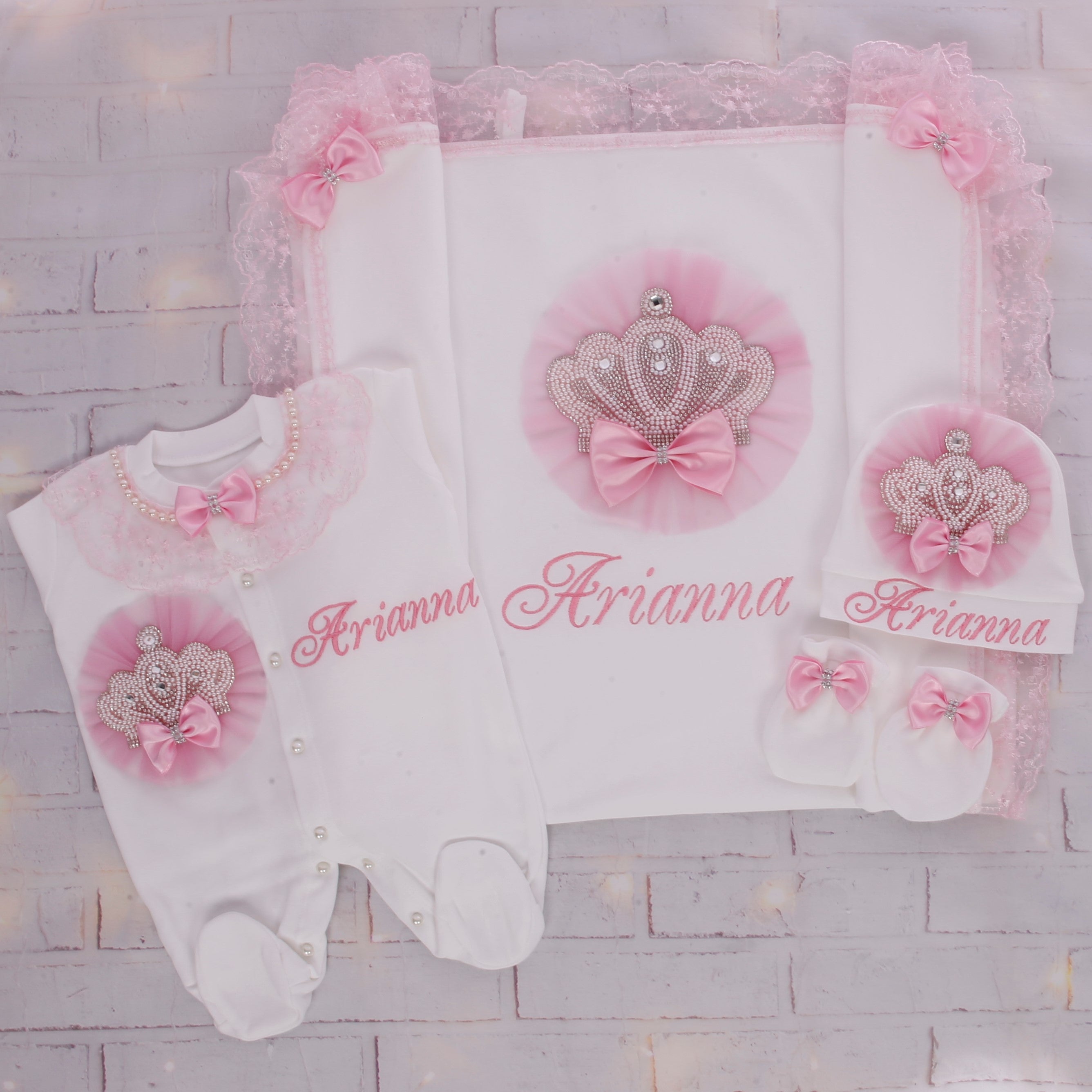 Sweet Pink Royal Baby Girl Set