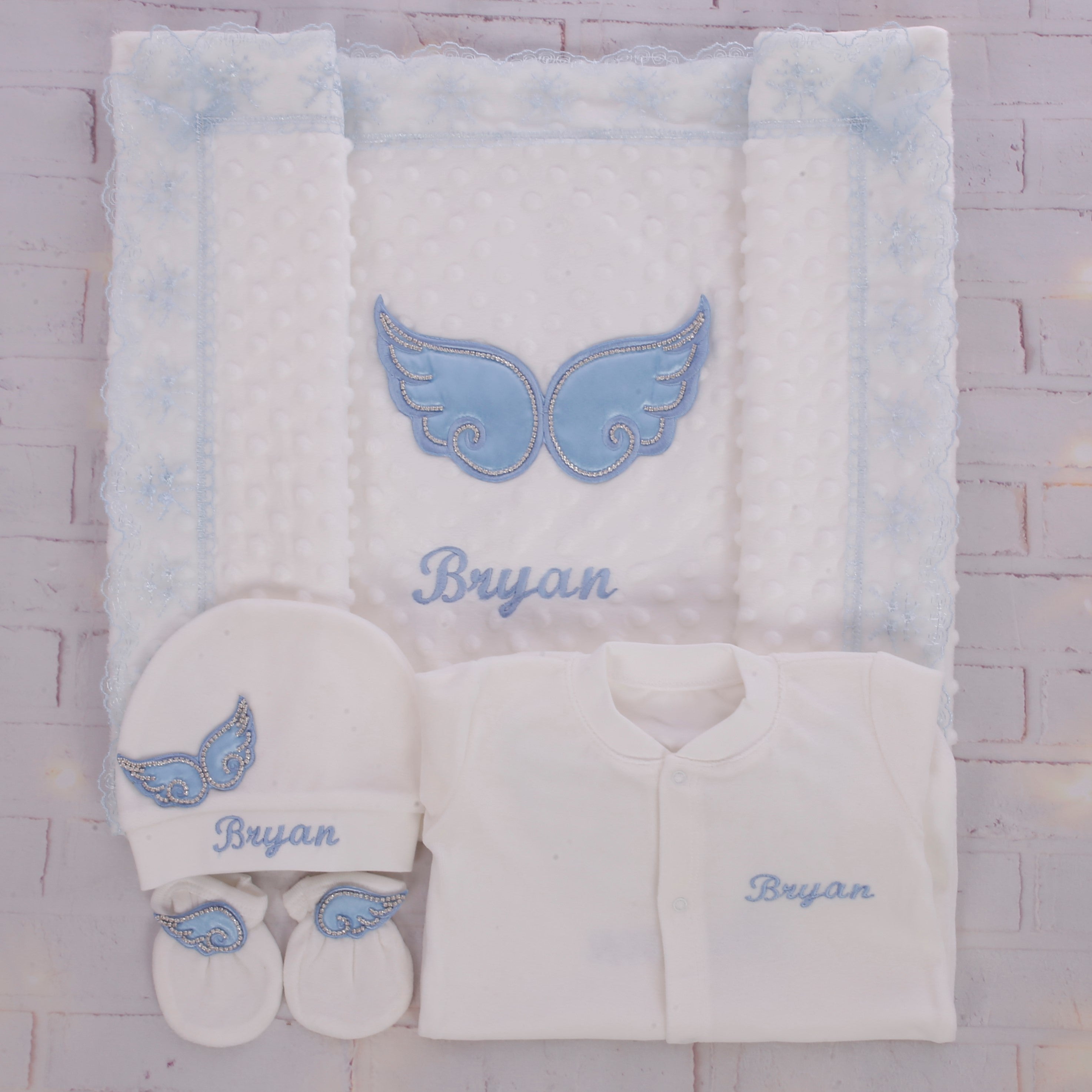 Heavenly Blue Angel Baby Set