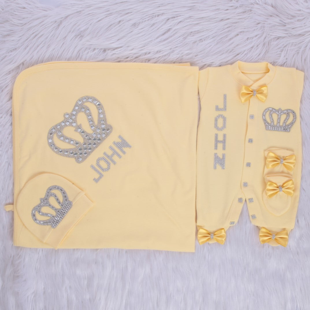 Yellow Crown Elegance Baby Set