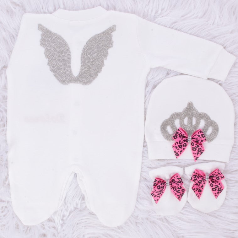 Royal Pink Cheetah Baby Set