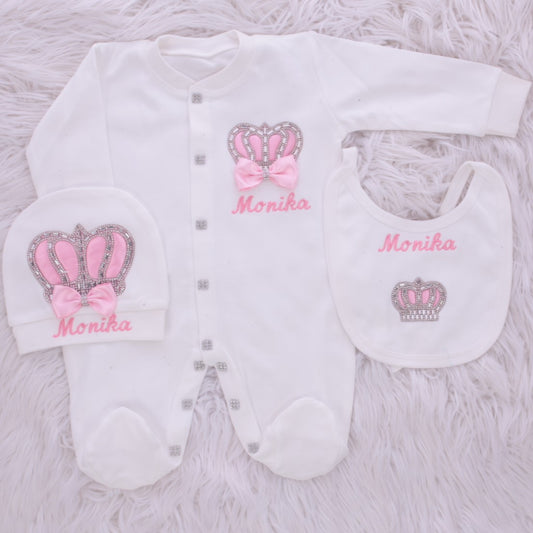 Precious Pink Tiara Trio Set