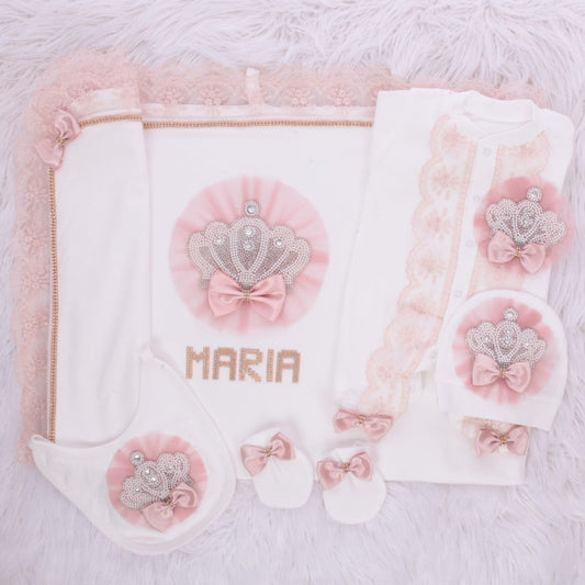 White and Pink Precious Baby Set