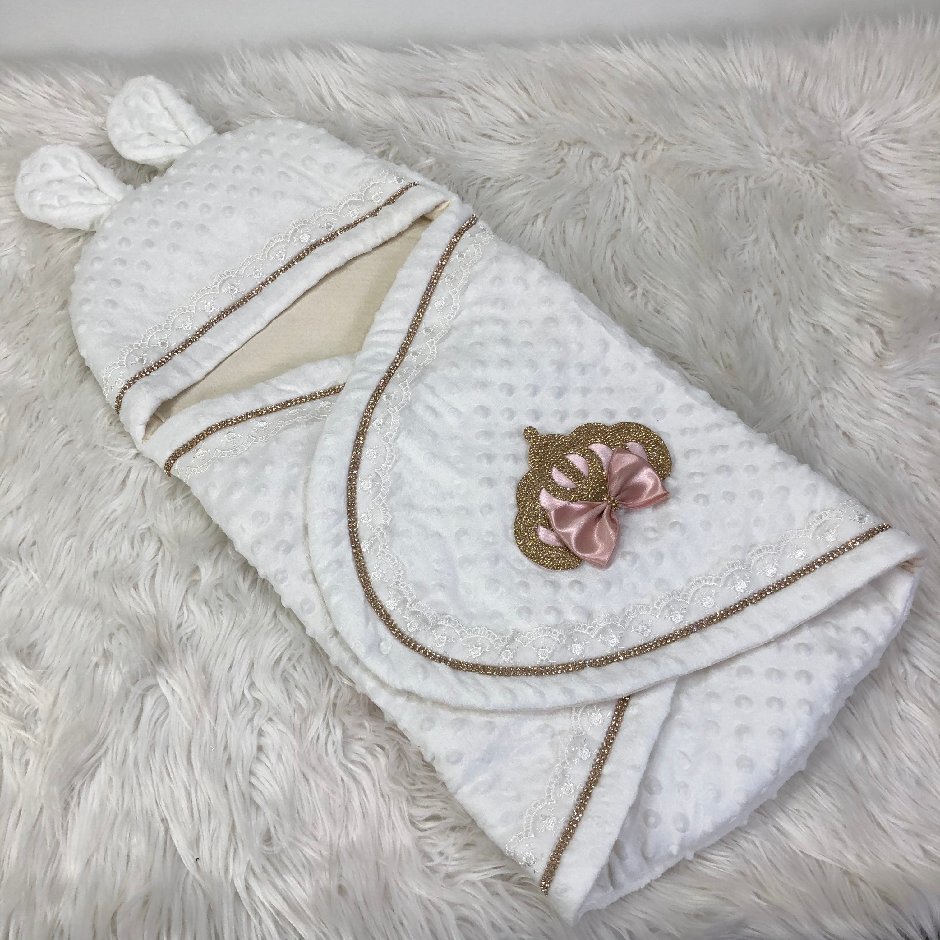 Golden Princess Pink Crown Swaddle