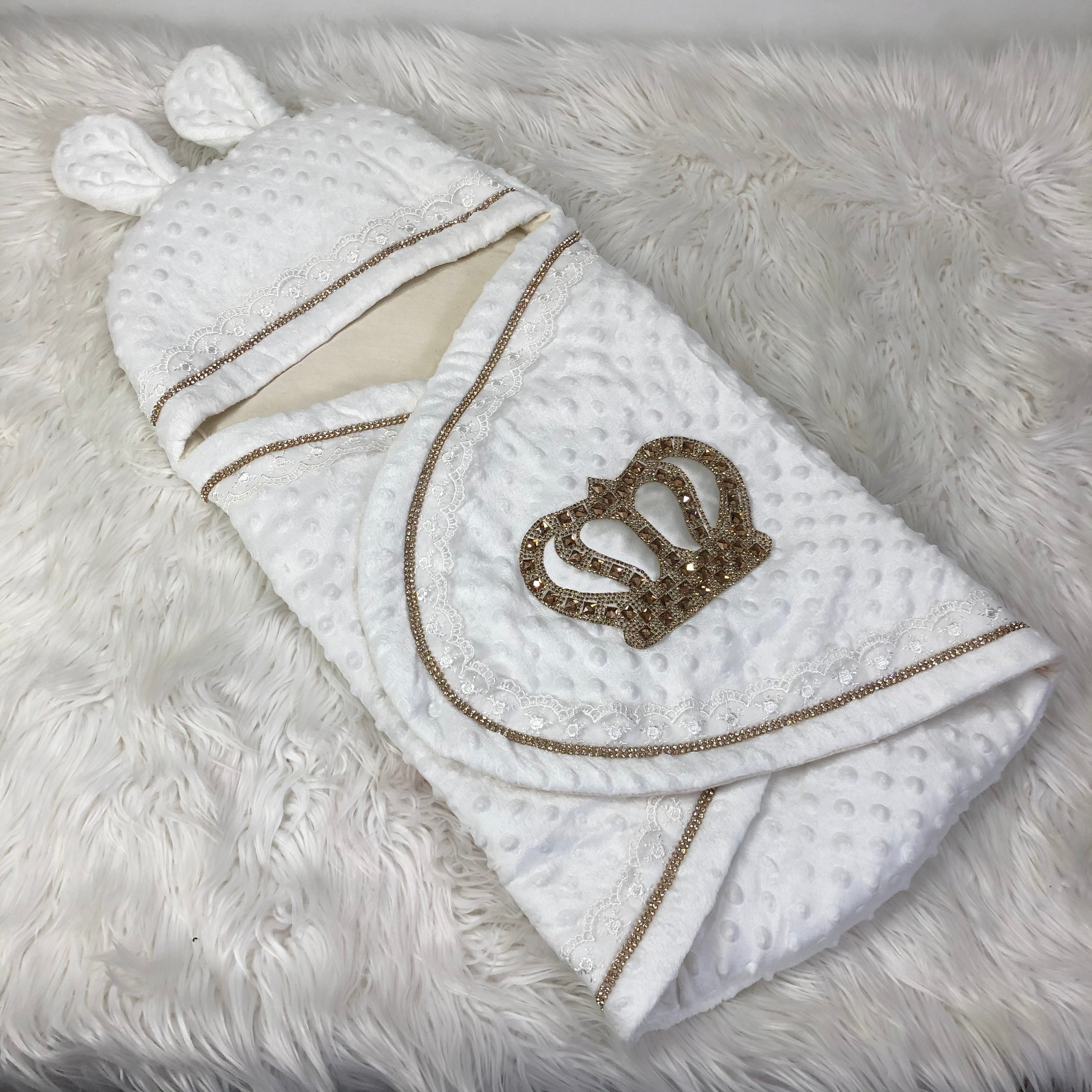 Silver and Gold Royal Crown Swaddle