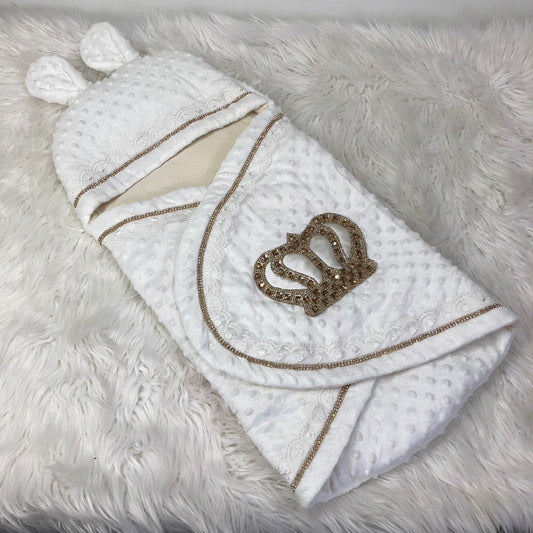 Silver and Gold Royal Crown Swaddle