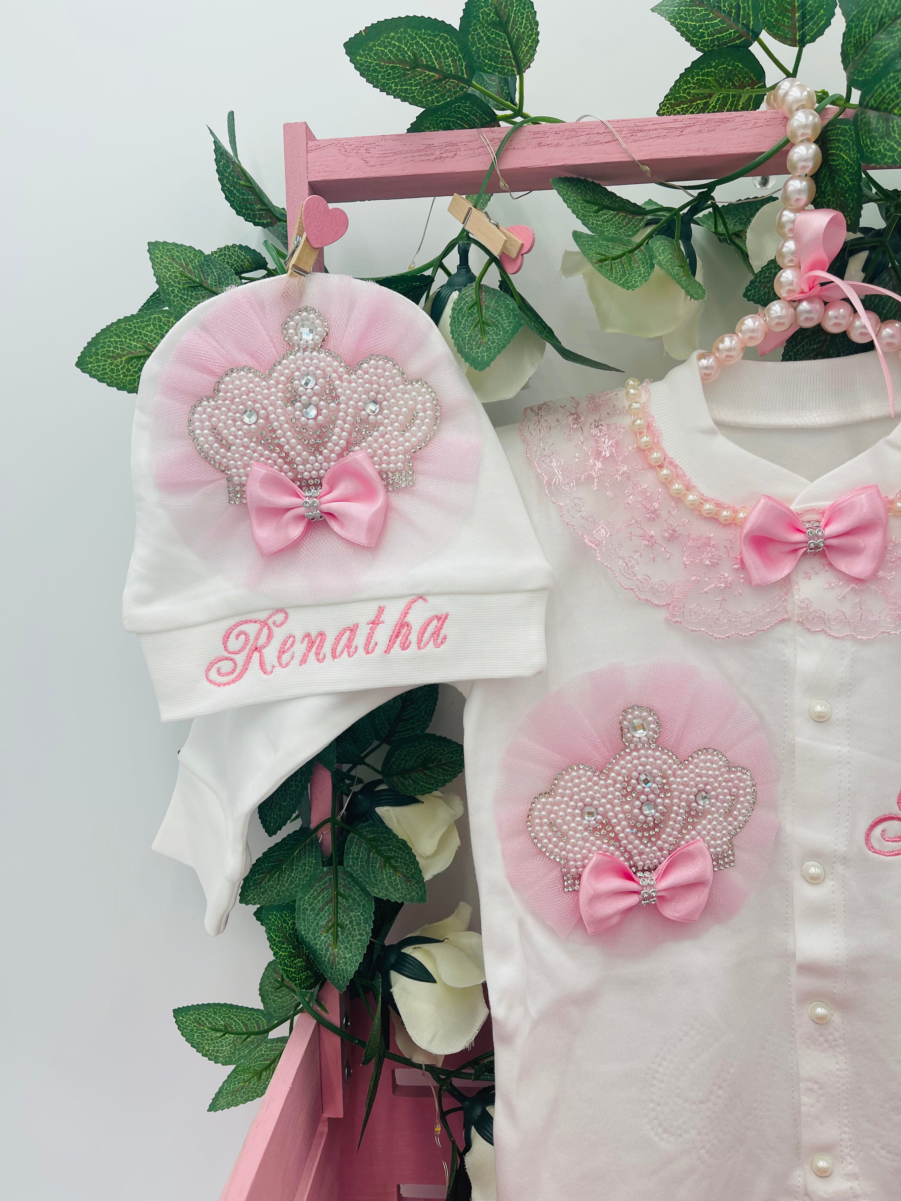 Ensemble bébé fille royale rose doux