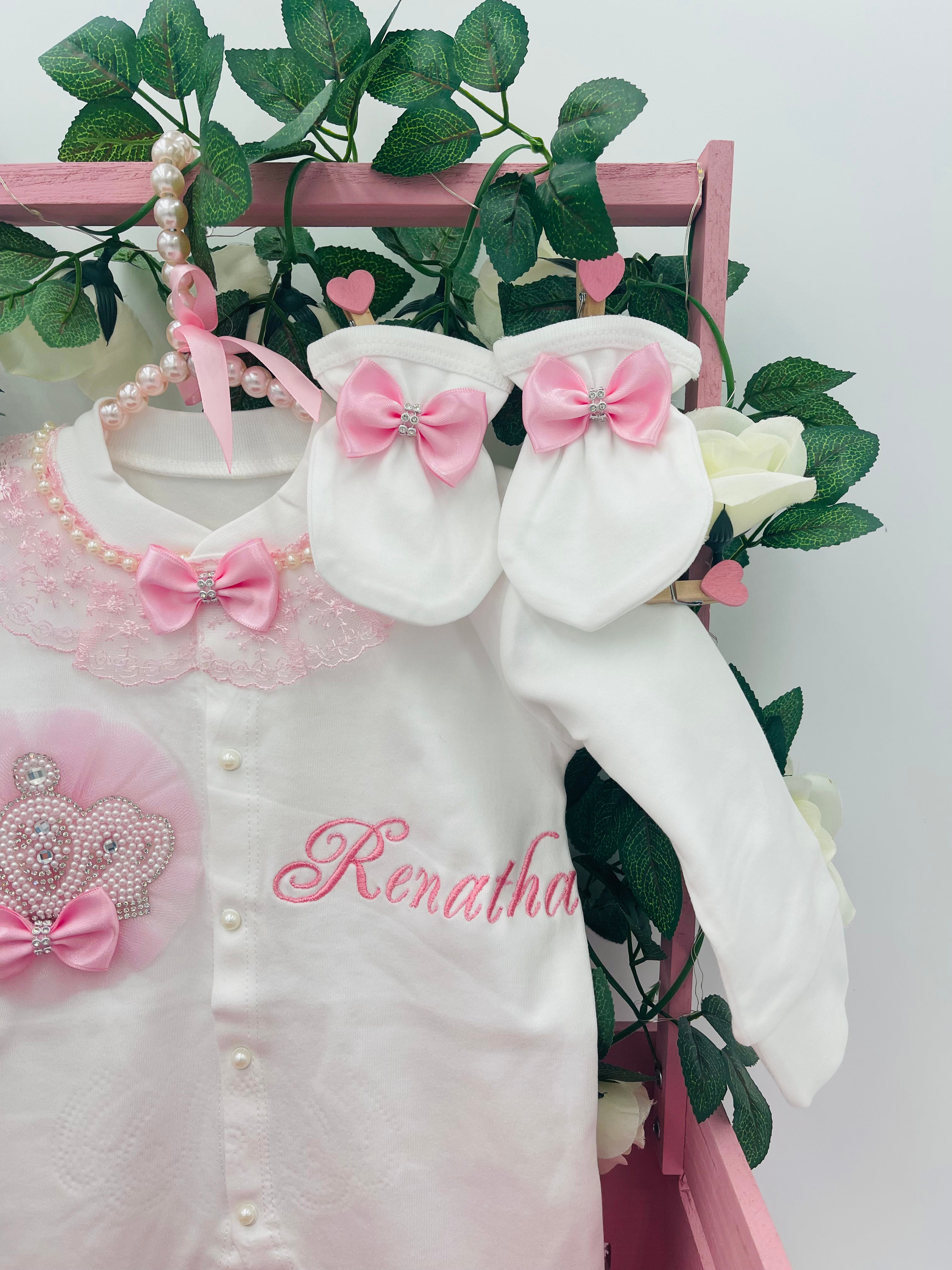 Ensemble bébé fille royale rose doux