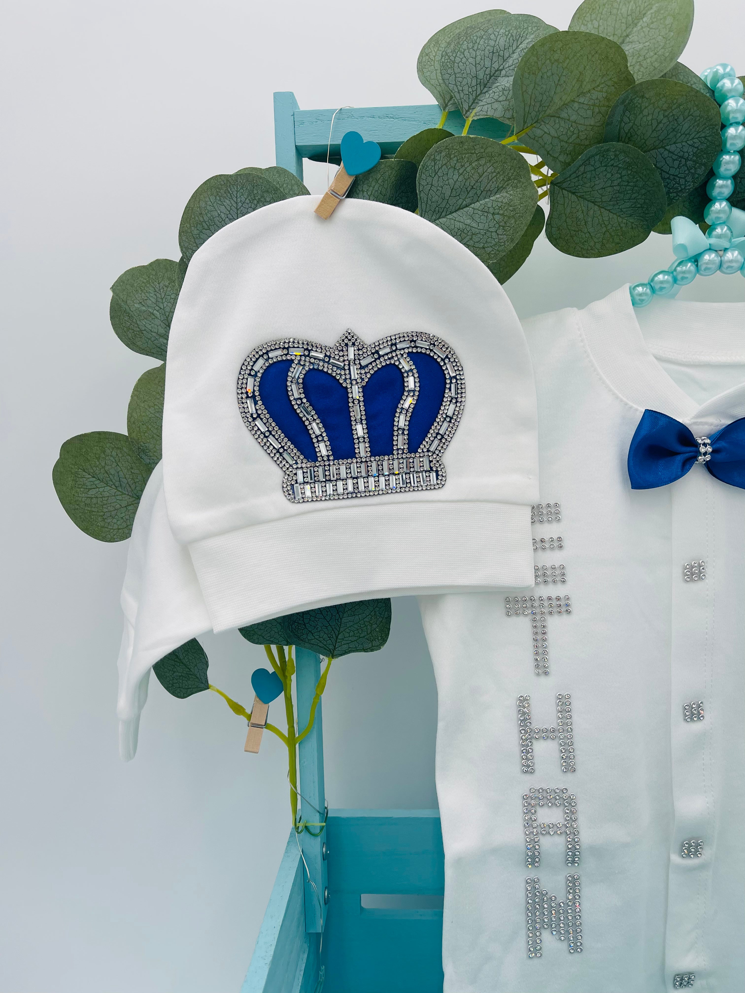 Luxe Crown Baby Boy Set