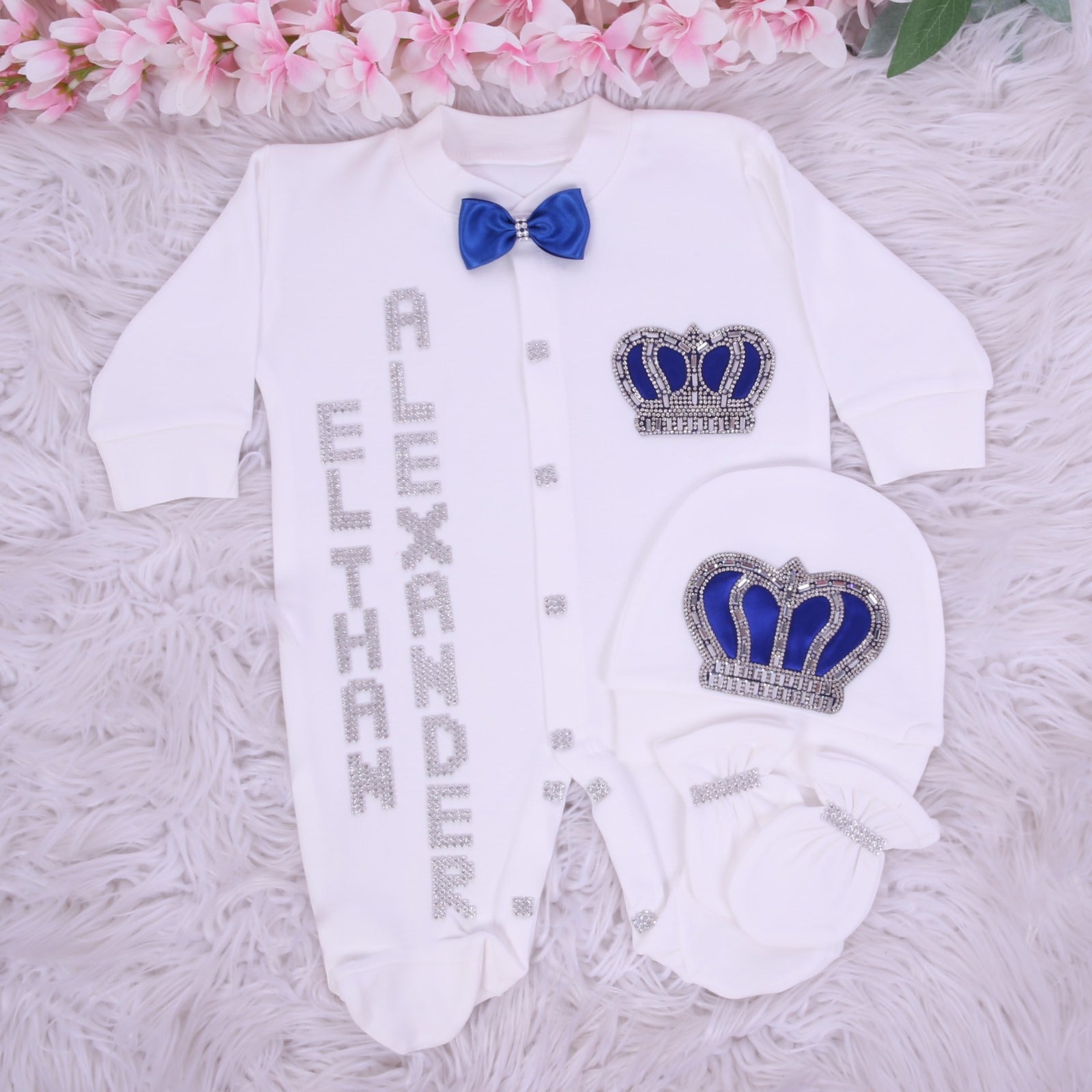 Luxe Crown Baby Boy Set